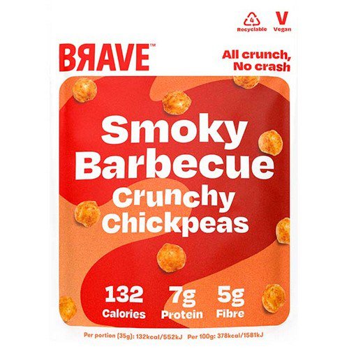 Brave Roasted Chickpeas  BBQ  12x35g Food & Groceries JA6921