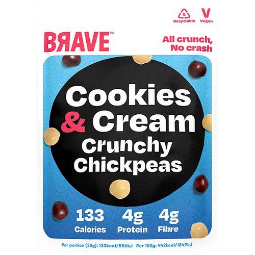 Brave Roasted Chickpeas  Cookies & Cream  12x30g Food & Groceries JA6987