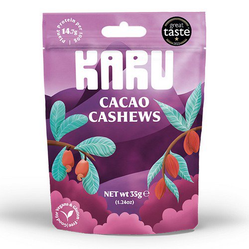 Karu  Roasted Cashews with Cocoa Salted Caramel  10x35g