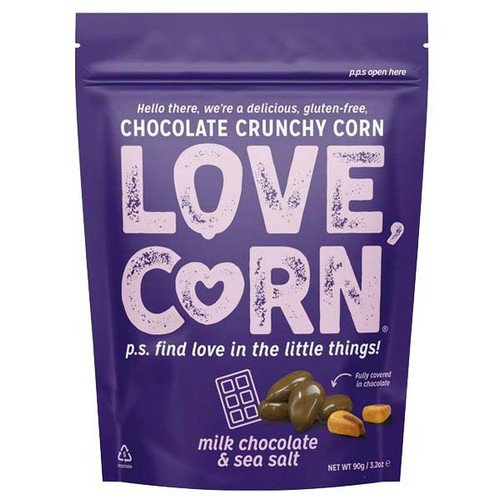 Love Corn  Milk Chocolate & Sea Salt  10x35g