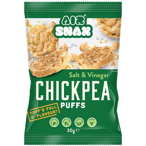 AirSnax - Chickpea Puffs - Salt & Vinegar - 12x30g