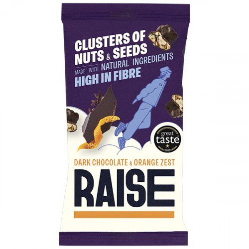 Raise Snacks - Dark Chocolate and Orange - 12x35g