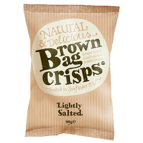 Brown Bag Crisps - Lightly Salted - 20x40g