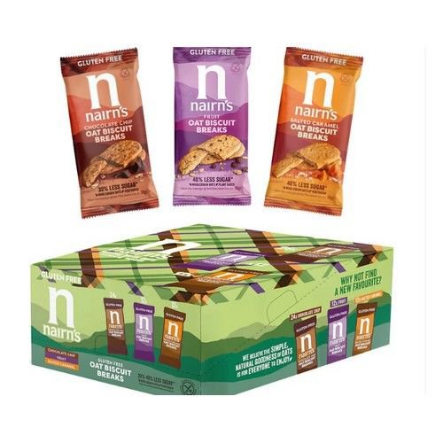 Nairns Gluten Free Portion Pack - Biscuit Breaks - Mixed Case - 48x30g