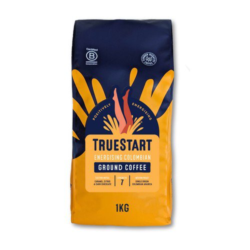 Truestart Energising Colombian Ground Coffee 1kg HBECGR1KG