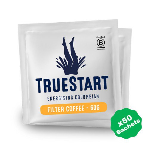 Truestart Energising Colombian Filter Coffee Sachets 60gx50 (Pack of 50) OCFEC60G50