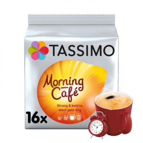 Tassimo Morning Cafe Coffee 124.8g 16 Pod Pack x5 Pack of 80 4031639
