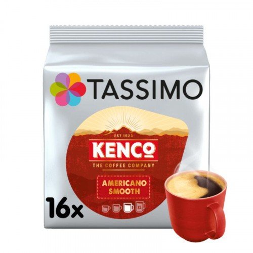 Tassimo Kenco Americano Smooth Coffee 128g 16 Pods x5 Packs (Pack of 80) 4031526