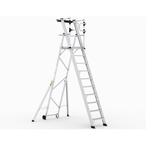 Large Platform Folding Steps With Safety Gates 10 Tread