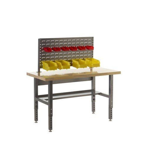 Adjustable Height Workbench With Louvre Panel
