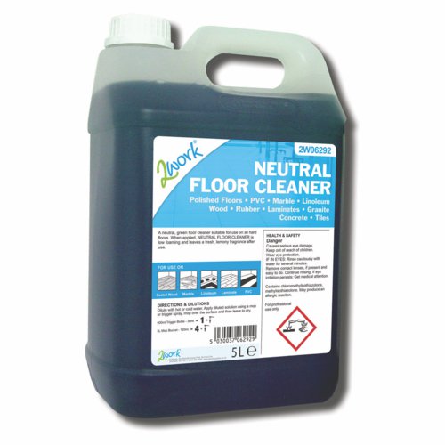 2Work Neutral Floor Cleaner 5 Litre Cleaning Fluids JA8583