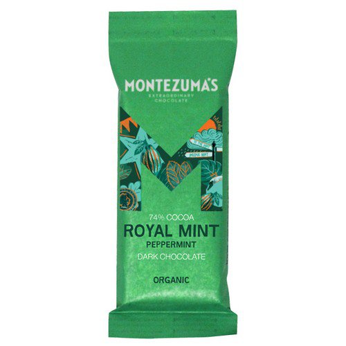 Montezumas  Royal Mint  Organic 74% Dark Chocolate with Mint - 26x25g Food & Confectionery JA8587