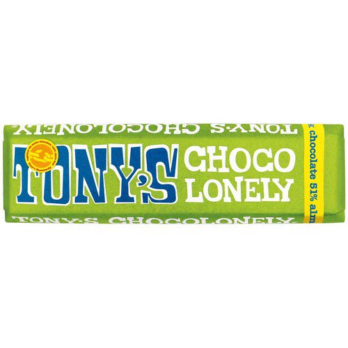 Tony's Chocolonely  51% Dark Chocolate Almond & Sea Salt  35x47g