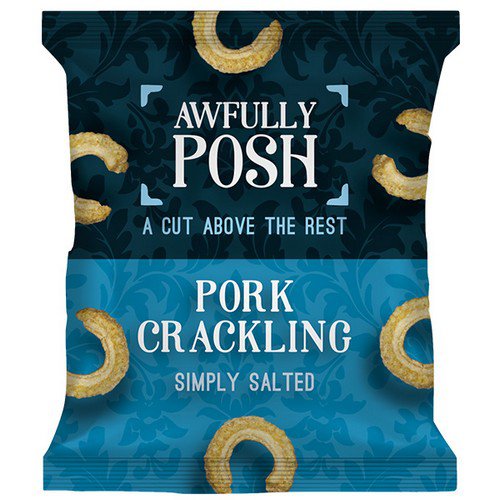 Awfully Posh  Pork Crackling  Simply Salted - 10x40g Food & Groceries JA8609
