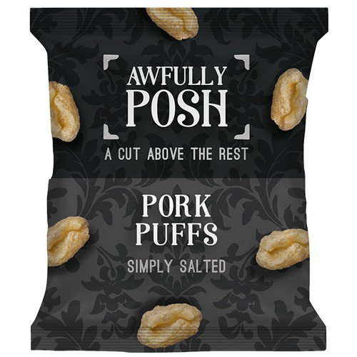 Awfully Posh  Pork Puffs  Simply Salted - 8x30g Food & Groceries JA8610