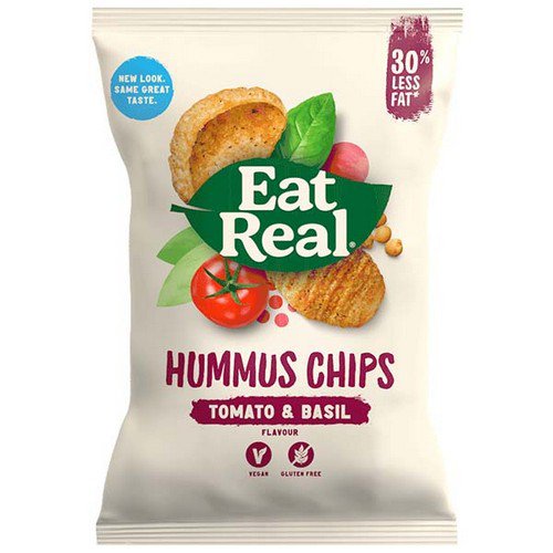 Eat Real  Vending  Hummus - Tomato & Basil - 24x25g Food & Groceries JA8618