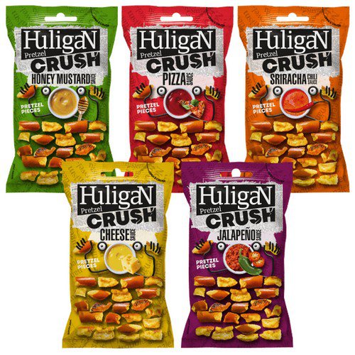 Huligan Pretzel Crush  Cheese  18x65g Food & Groceries JA8628