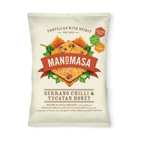 Manomasa Corn Chips  Serrano Chilli & Yucatan Honey16x40g