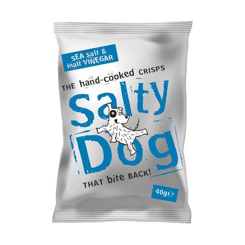 Salty Dog Crisps  Sea Salt & Malt Vinegar  30x40g