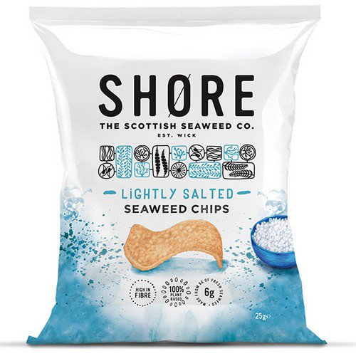 SHORE  Seaweed Chips  Sea Salt - 24x25g Food & Groceries JA8663