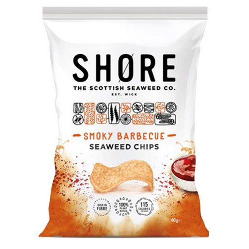 SHORE  Seaweed Chips  Smoky Barbeque - 24x25g