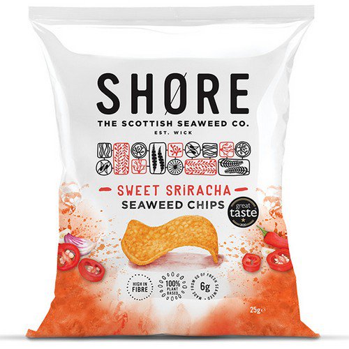 SHORE  Seaweed Chips  Sweet Sriracha - 24x25g