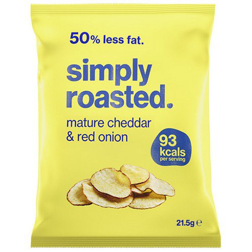 Simply Roasted Crisps  Mature Cheddar & Red Onion  24x21.5g