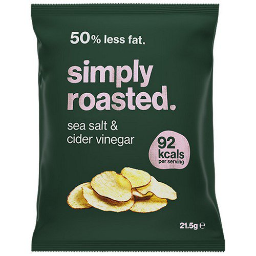 Simply Roasted Crisps  Sea Salt & Cider Vinegar  24x21.5g Food & Groceries JA8669