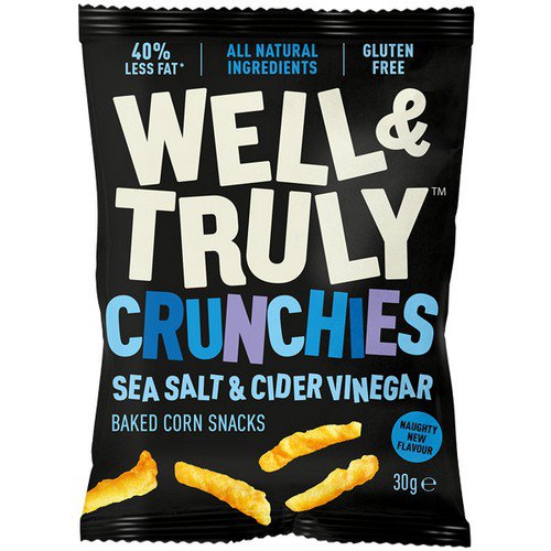 Well & Truly Crunchies  Sea Salt & Cider Vinegar  10x30g Food & Groceries JA8677