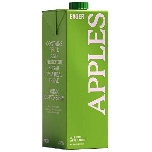 Eager Juice  Cloudy Apple  8x1L Cold Drinks JA8751