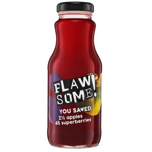 Flawsome!  Glass  Apple & Superberry - Cold Pressed Juice - 12x250ml