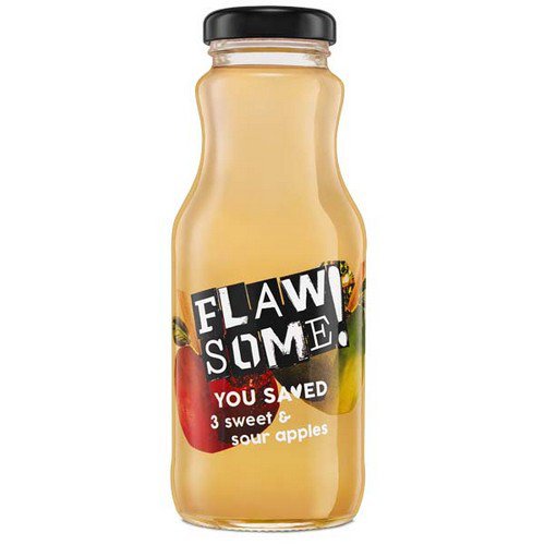 Flawsome!  Glass  Sweet & Sour Apple - Cold Pressed Juice - 12x250ml Cold Drinks JA8786