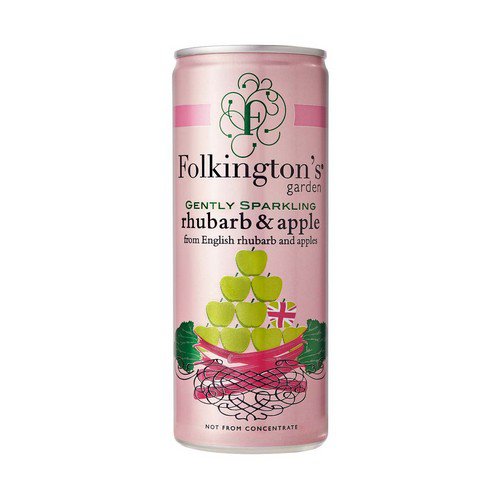 Folkingtons Cans  Rhubarb & Apple  12x250ml