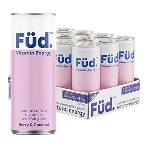 Fud Vitamin Energy  Can  Berry & Coconut - 12x250ml Cold Drinks JA8801