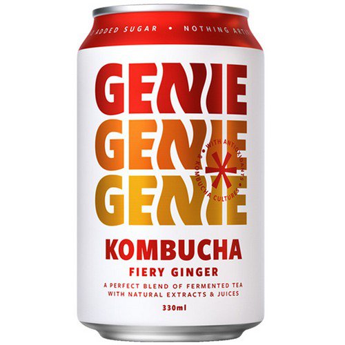 Genie Can  Kombucha  Fiery Ginger - 12x330ml Cold Drinks JA8805