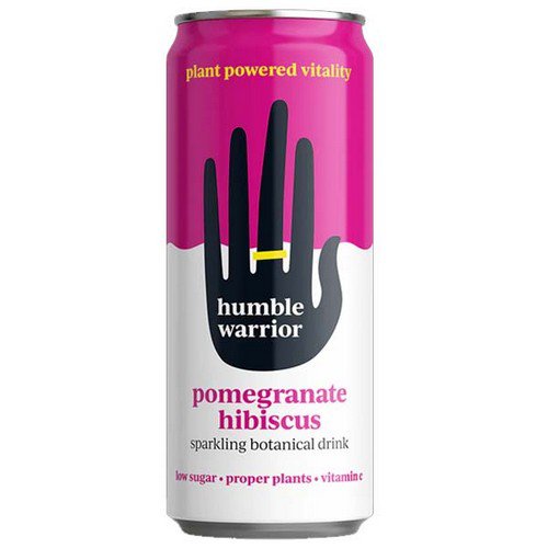 Humble Warrior  Cans  Sparkling Pomegranate & Hibiscus - 12x250ml Cold Drinks JA8837
