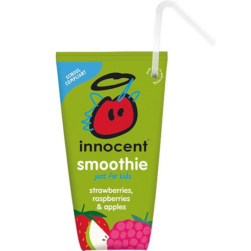 Innocent Kids Wedge Smoothie  StrawberriesRaspberries & Apples  16x150ml Cold Drinks JA8852