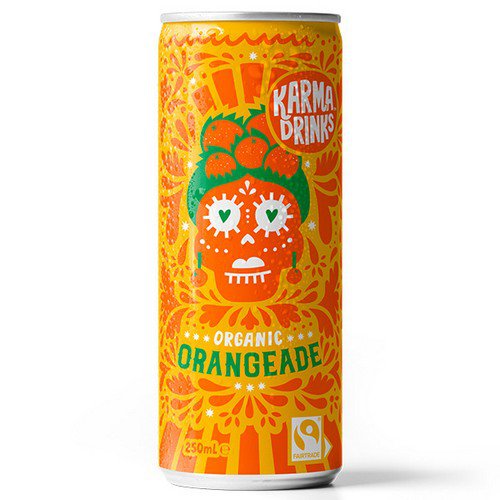 Karma Drinks  Cans  Summer Orangeade - 24x250ml Cold Drinks JA8874