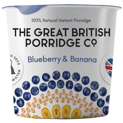 The Great British Porridge Co  Blueberry & Banana  8x60g