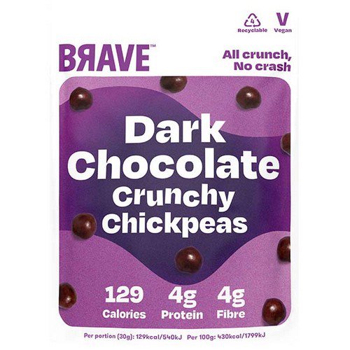Brave Roasted Chickpeas  Dark Chocolate  12x30g Food & Groceries JA8995