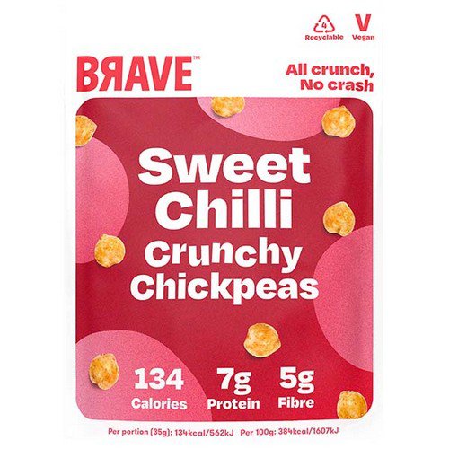 Brave Roasted Chickpeas  Sweet Chilli  12x35g Food & Groceries JA8997