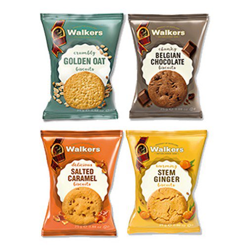 Walkers  Mini Pack Assorted Biscuits  100x25g Food & Confectionery JA9175