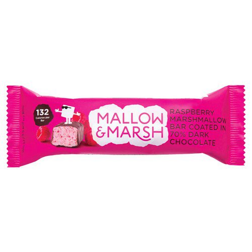 Mallow & Marsh  Raspberry Marshmallow Bar Coated in 70% Dark Chocolate  12x35g