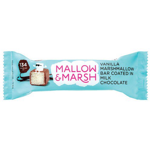 Mallow & Marsh  Vanilla Marshmallow Bar Coated in Milk Chocolate  12x35g