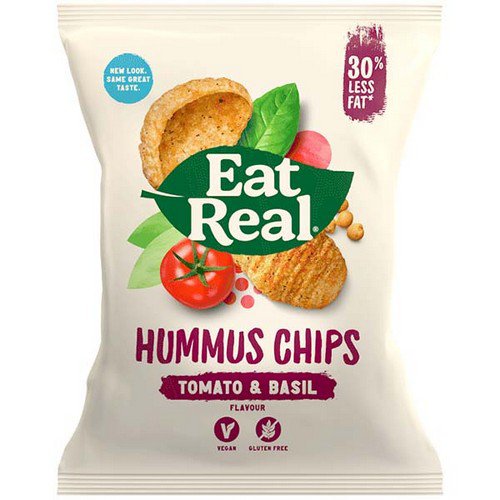 Eat Real  Hummus Chips  Tomato & Basil - 12x45g