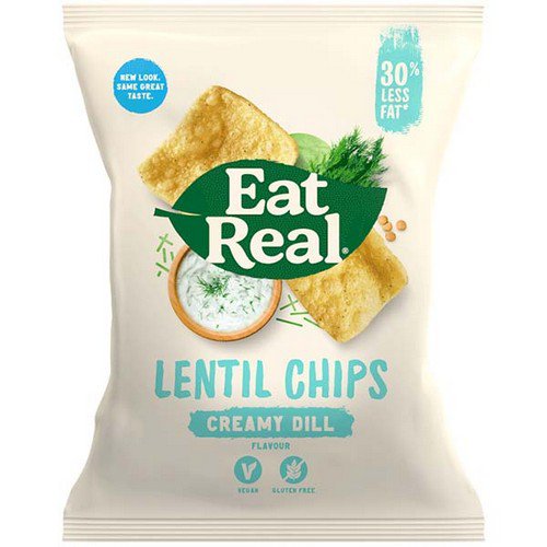 Eat Real  Lentil Chips  Creamy Dill - 12x40g