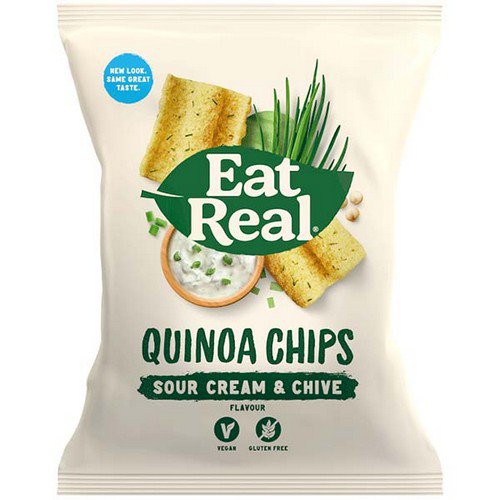 Eat Real  Quinoa Chips  Sour Cream & Chive - 12x30g Food & Groceries JA9198