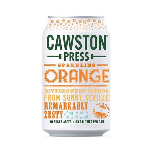 Cawston Press Cans  Sparkling Orange  24x330ml Cold Drinks JA9221