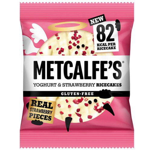 Metcalfe's Rice Cakes  Yoghurt & Strawberry  12x34g Food & Confectionery JA9275