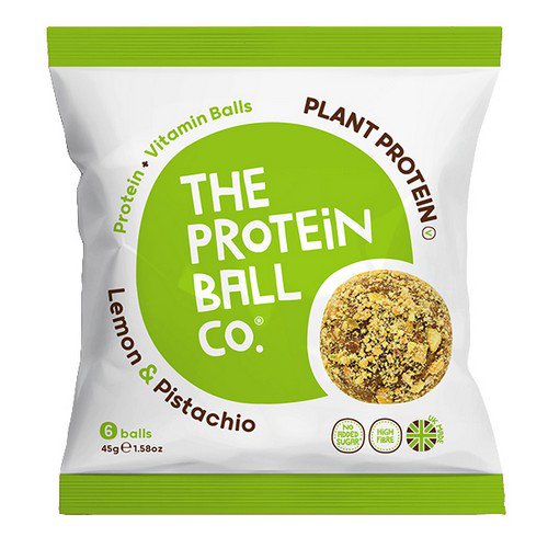 The Protein Ball Co  PLANT PROTEIN  Lemon & Pistachio - Bags - 10x45g